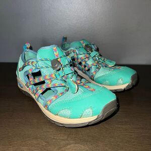 Chaco Outcross Kids Shoe (Little Kid/Big Kid) - size 1 - Marine Green Multicolor